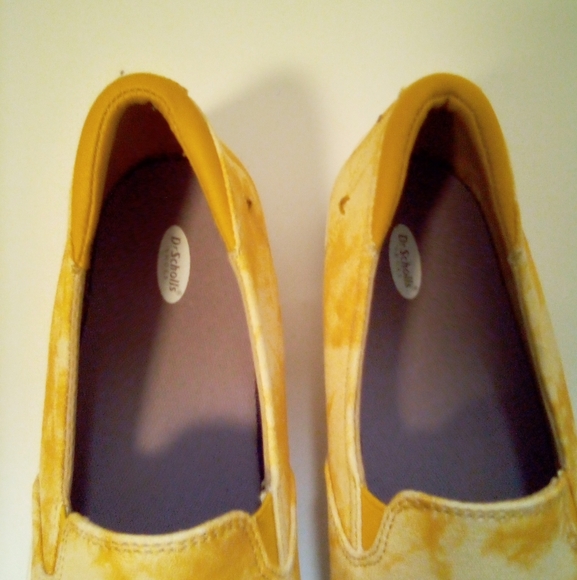 Dr. Scholls Jot It Down Deck Shoes Yellow Tie Dyed Slip-On Size 6.5 Pre-owned - Picture 6 of 11